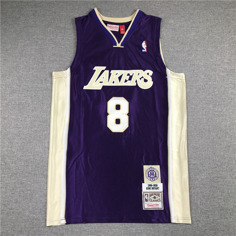 Men Los Angeles Lakers #8 Bryant purple Hall of fame NBA Jersey